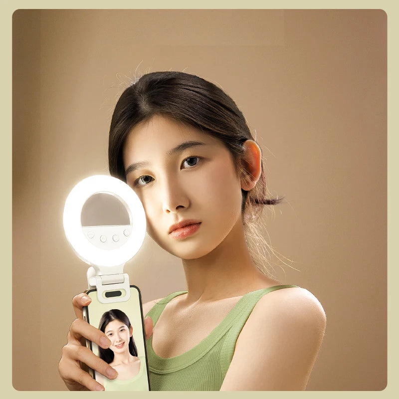 Jopree K5 Pro LED Rechargeable Selfie 5 Lighting Mode Phone Ring Light Mini Portable Clip on Fill Lights Tidesmit