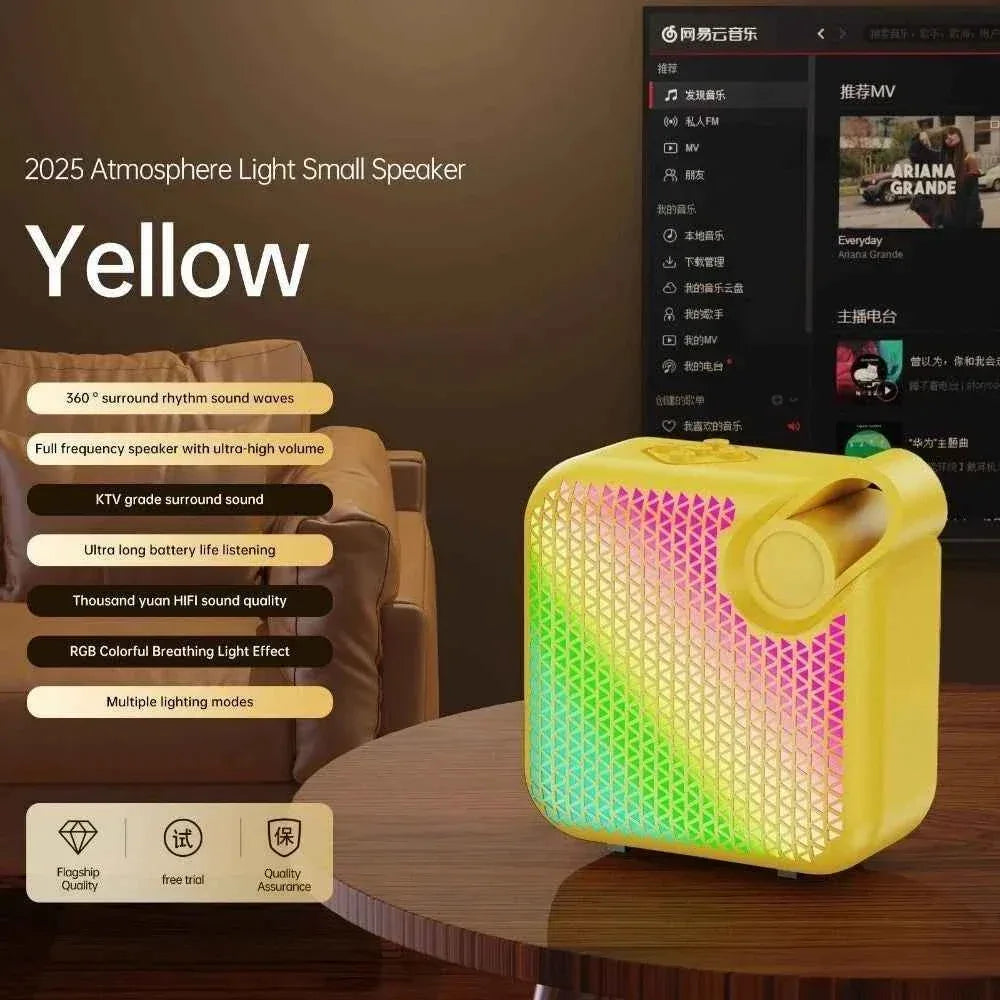 Portable Bluetooth Speaker with RGB LED and Bass Boost - Blue My Store