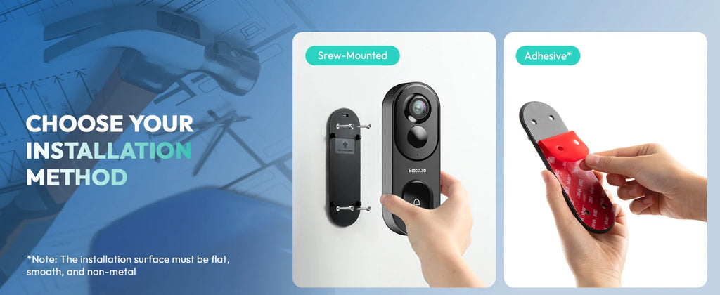 Botslab R810 180°Panoramic View Wireless Video Doorbell Camera AI Motion Detection Night Viewsion 5MP WiFi Camera Doorbell IP66 Waterproof Security Digital Door Peepholes with Cloud and Local Storage