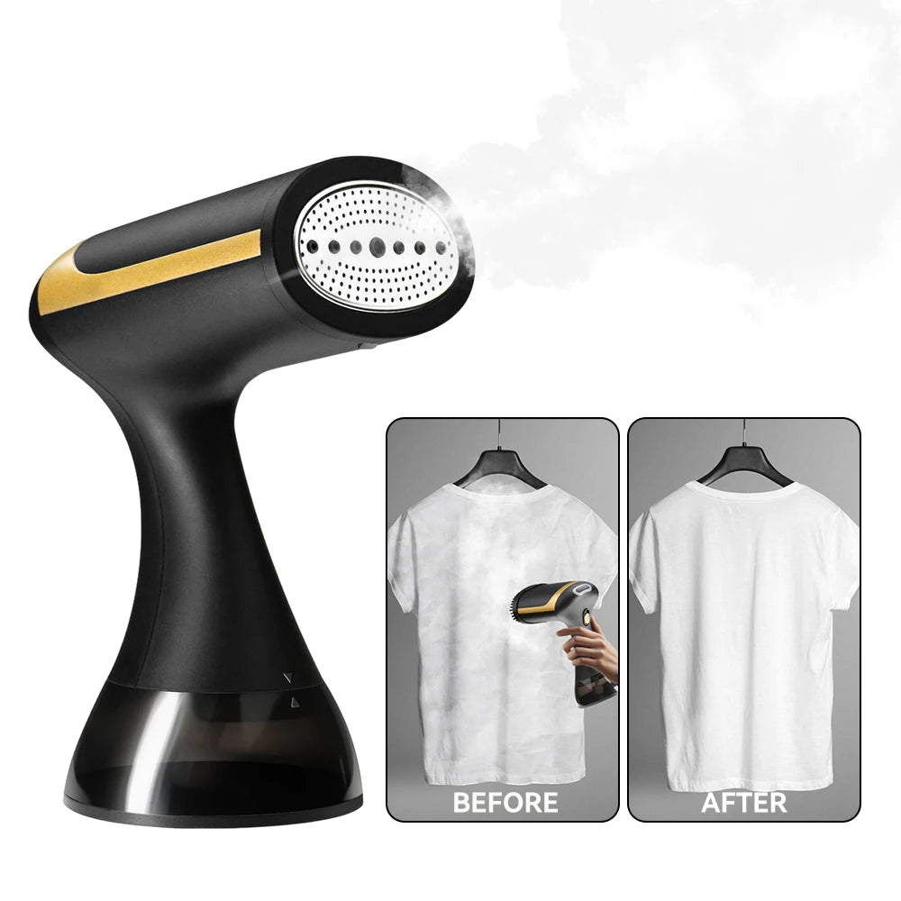 Tidesmit portable mini handheld garment steamer showing side view of steam iron for quick travel laundry ironing