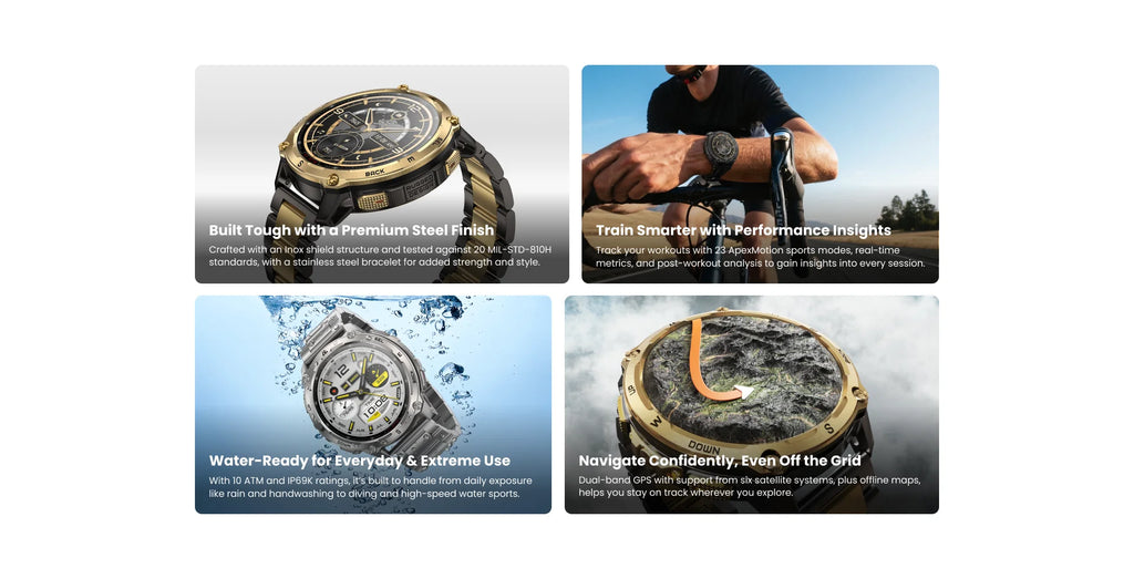 2026 New KOSPET Tank T4 SE Smart Watch for Men 6-Sat GPS Offline Maps 10ATM Waterproof Heart Rate Skiing Hiking for Android iOS