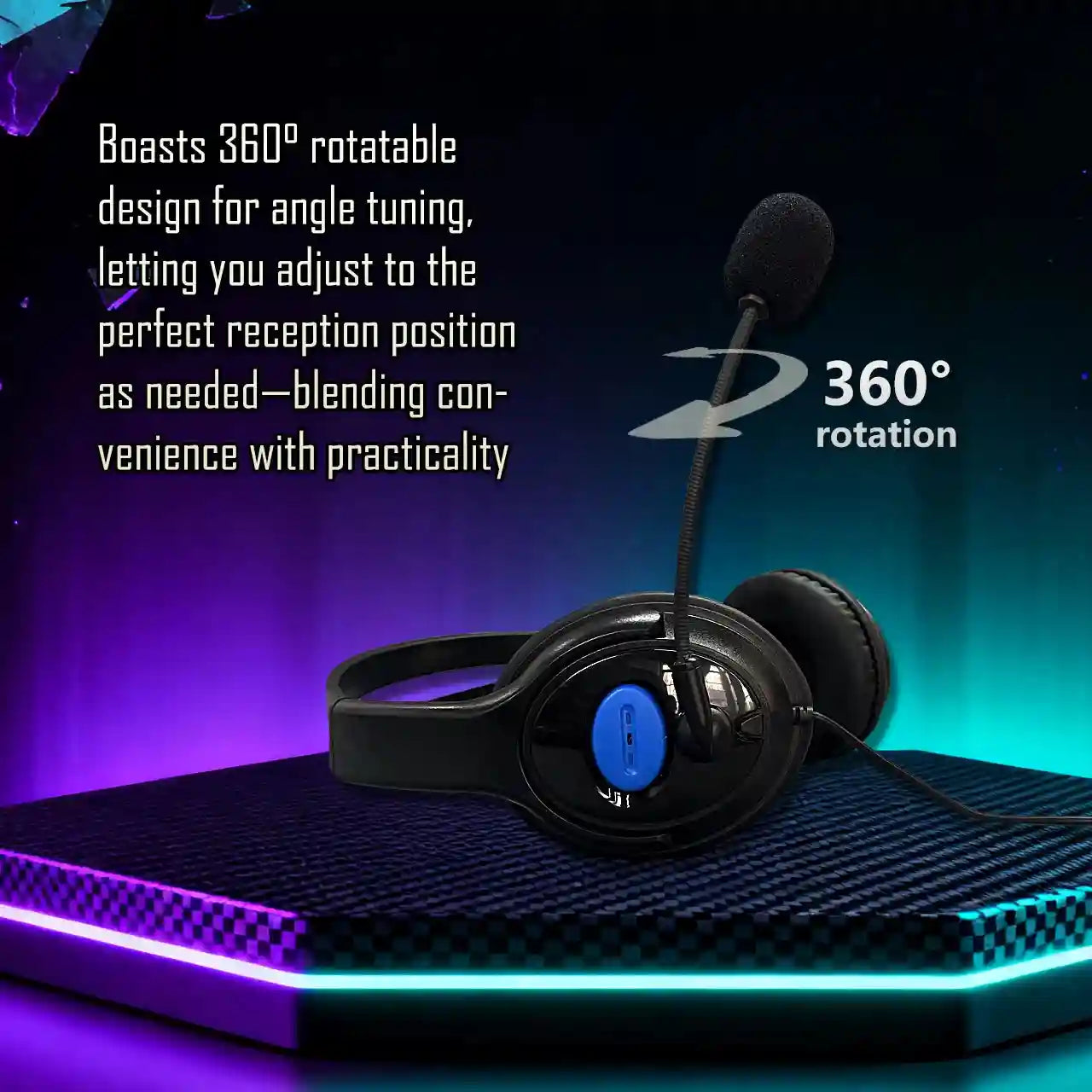 Wired Over-Ear Gaming Headphones - Noise-Canceling Black - Tidesmit Tidesmit