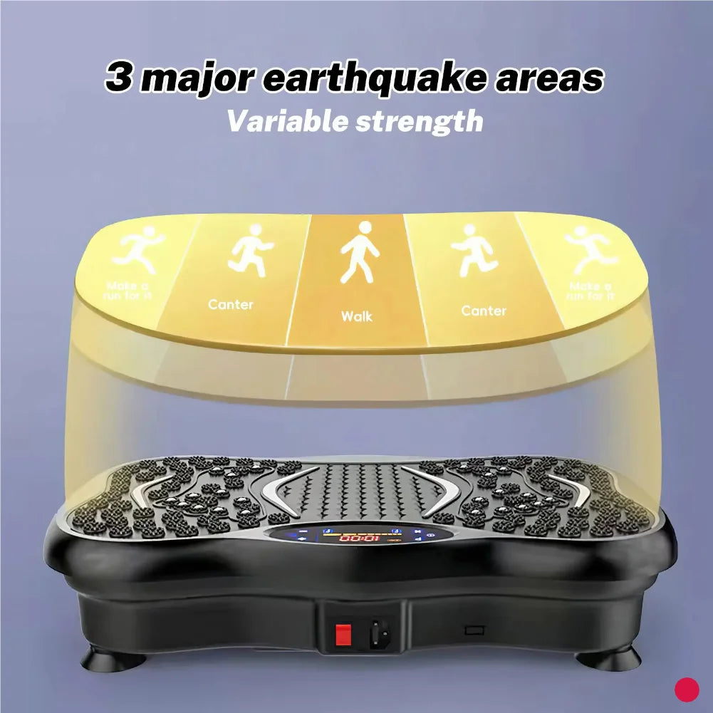 Tidesmit Vibration Plate Machine, 99 Speeds with Bluetooth Audio - Black Massage Cushion Tidesmit