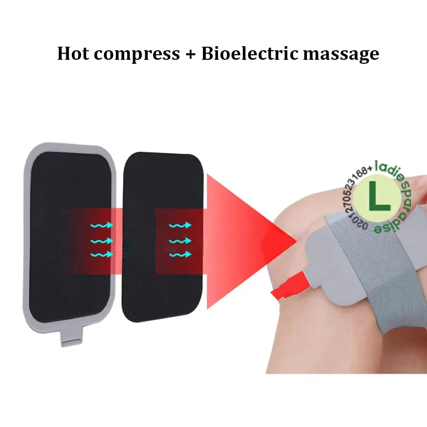 DDS bioelectric therapy massager pad with hot compress for meridian pain relief and home physical therapy.