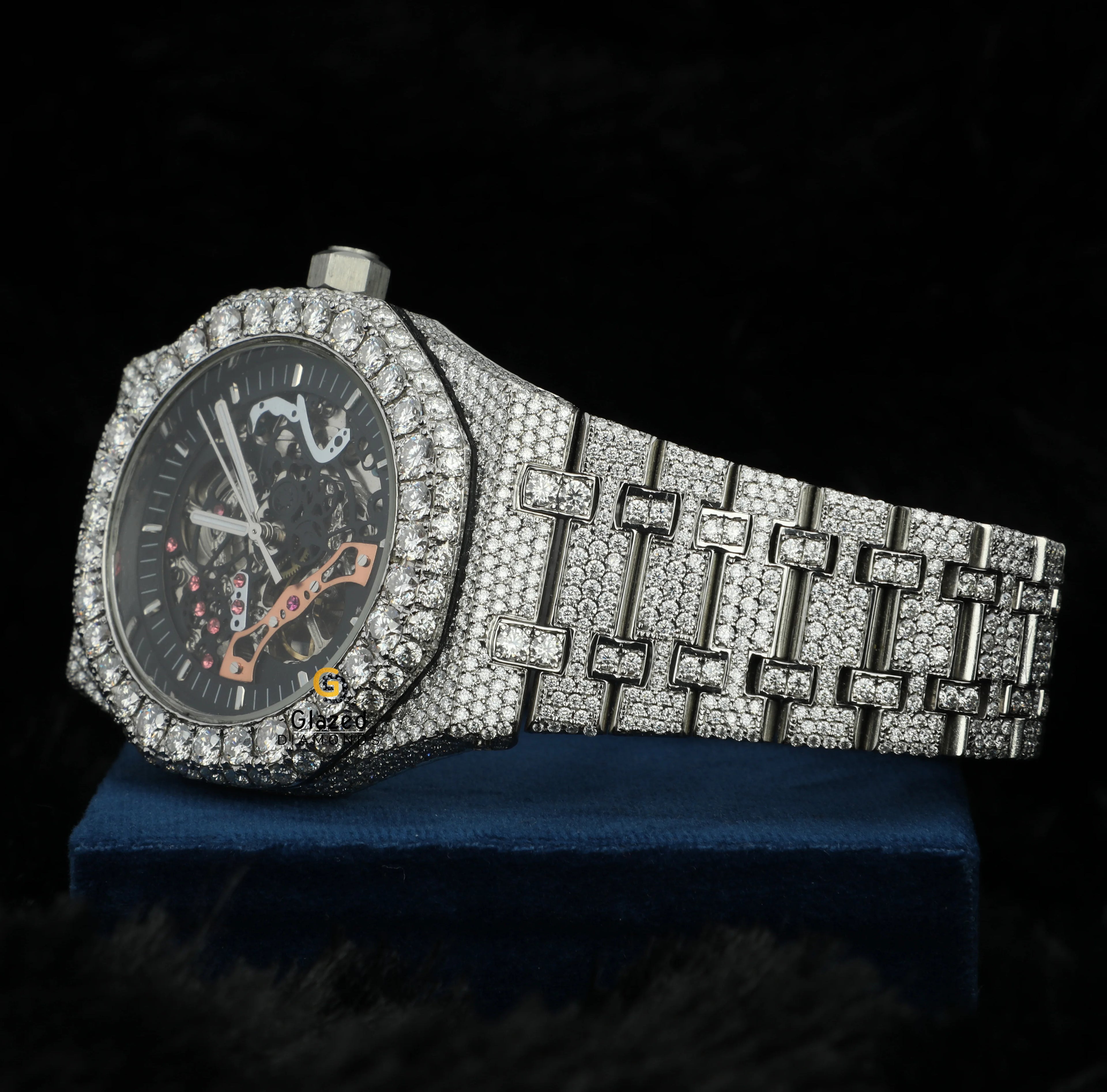 Discover the Epitome of Luxury in Custom High Quality Stainless Steel Mens Chronograph Moissanite Diamond Watch With VVS Clarity