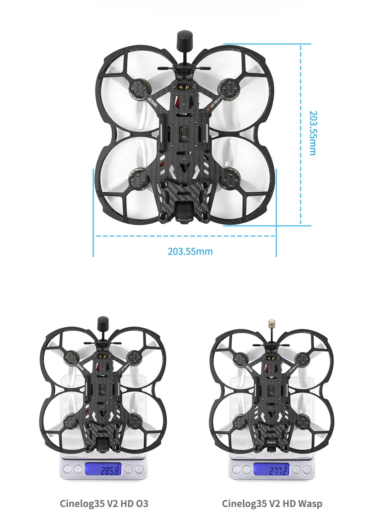 GEPRC Cinelog35 V2 Analog 6S FPV Drone for Freestyle Cinematography Tidesmit