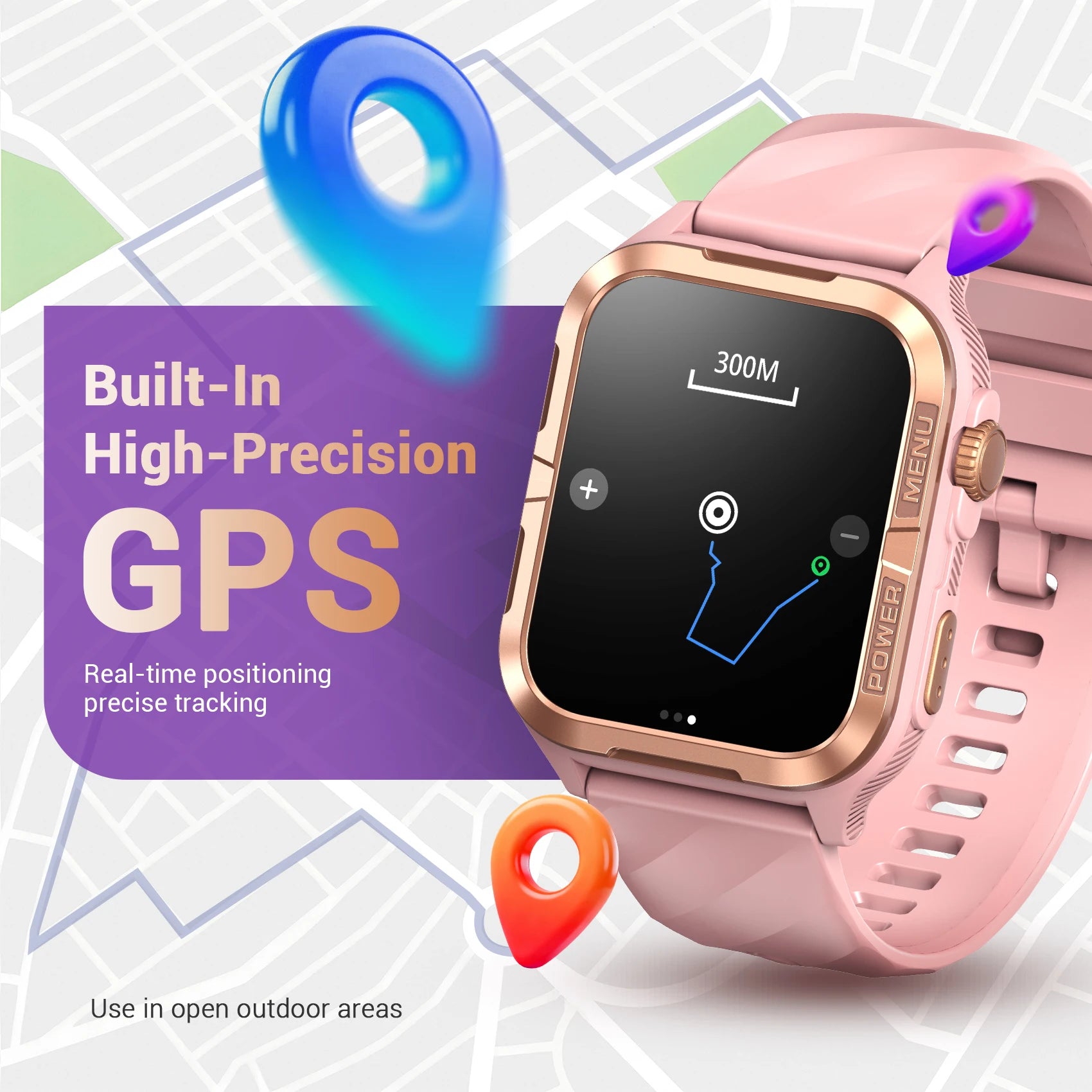 Blackview 1.83'' Smartwatch Waterproof TFT Display Smart Watch with Message Call Sleep GPS LED Light for Men Women W10 Pro