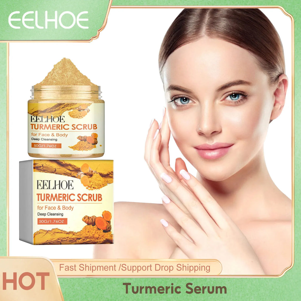 Turmeric Face and Body Scrub for Brightening and Softening | 50g Scrubs Treatments Tidesmit