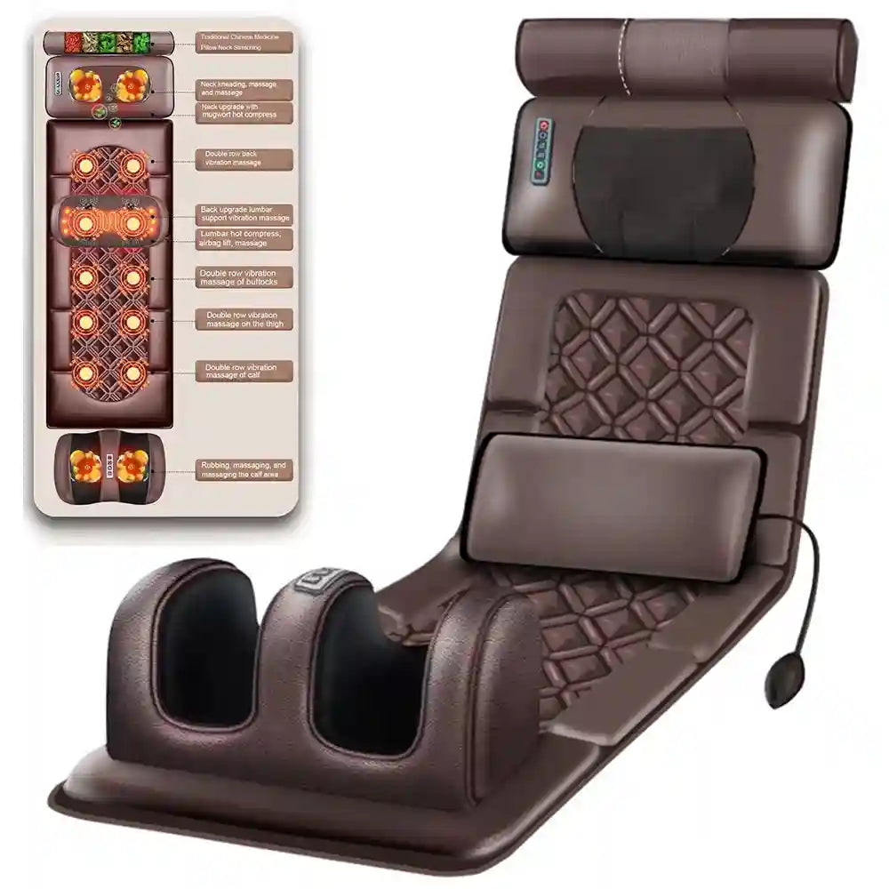 Full Body Massage Mat with Heat - Portable Home Spa Treatment Relaxation Treatment Tidesmit