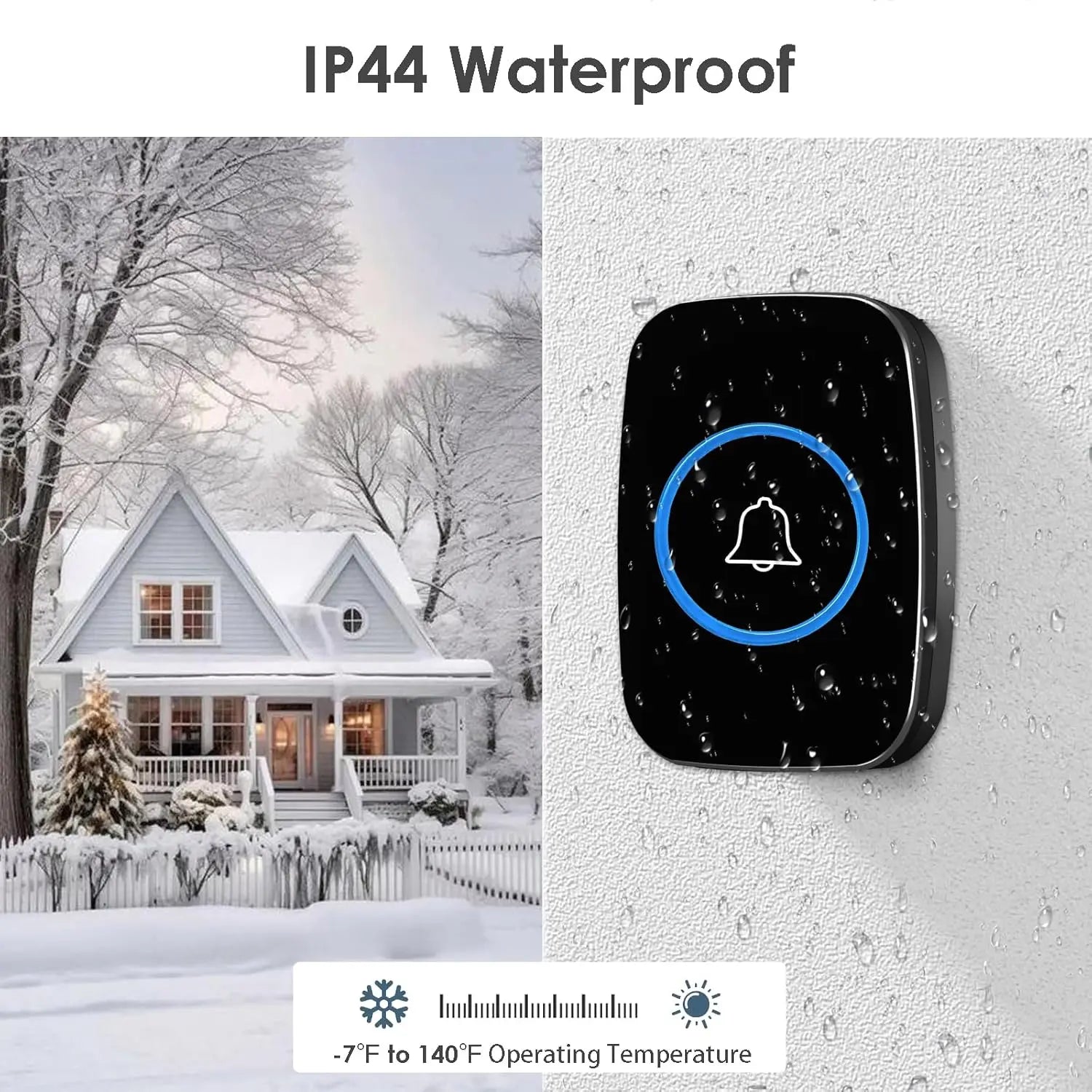 Wireless Doorbell EU/US Plug 300M Remote Control Waterproof 433 Frequency Through The Wall Signal Alarm Ambulance Smart Doorbell