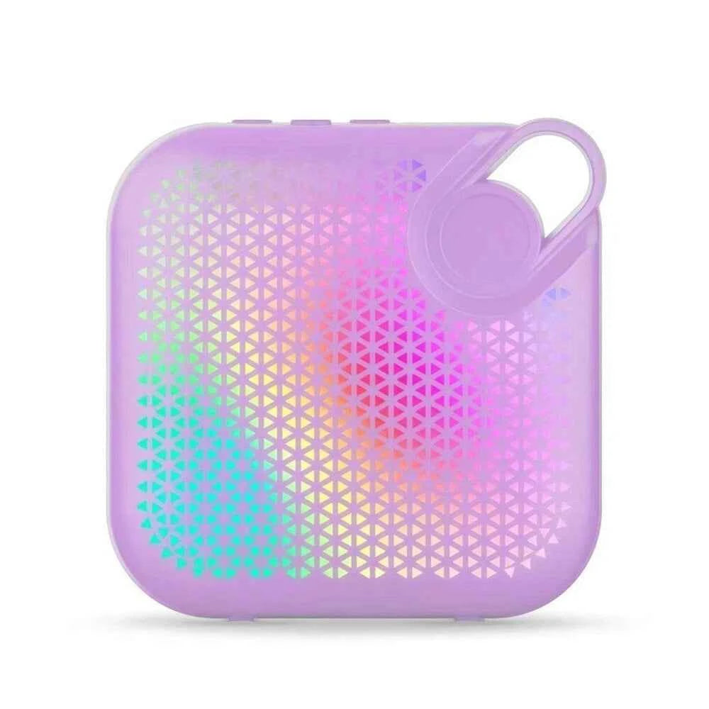 CTX Travel Outdoor Music Player for Bluetooth Speaker with RGB LED Lighting USB AUX Subwoofer Plastic Colorful Lights Purple plastic My Store