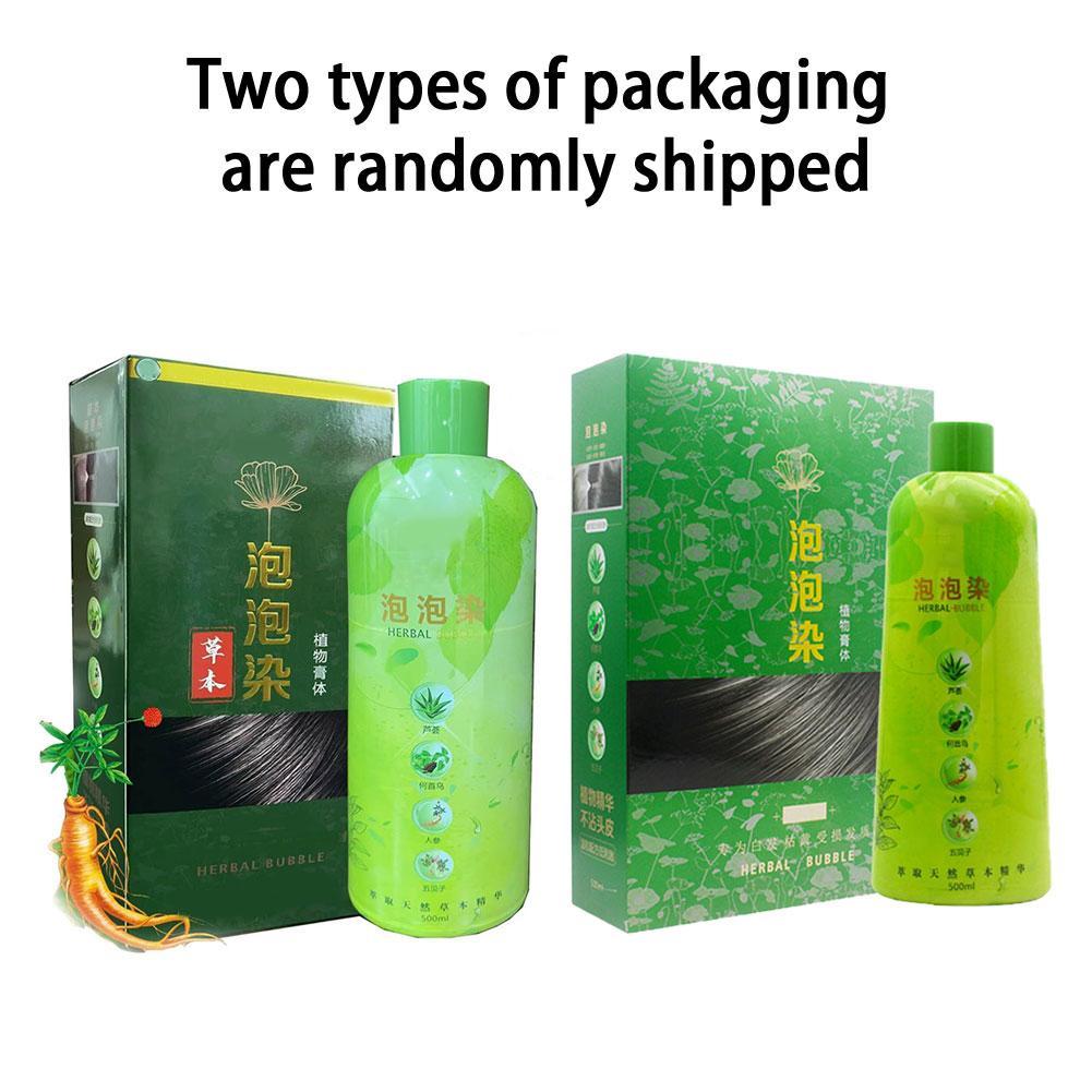 Brimless Shampoo 3 In 1 Black Hair Dye Coloring Shampoo Nourishes Long Lasting For Men Women Bubble Gray Hair Dye Shampoo 500ml