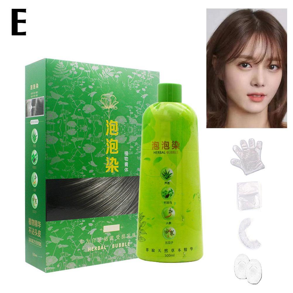 Brimless Shampoo 3 In 1 Black Hair Dye Coloring Shampoo Nourishes Long Lasting For Men Women Bubble Gray Hair Dye Shampoo 500ml