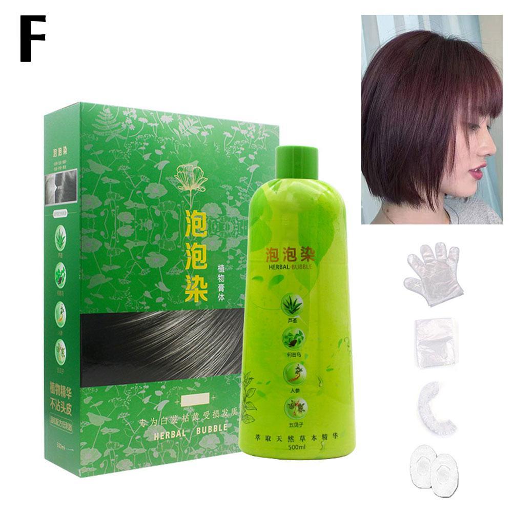 Brimless Shampoo 3 In 1 Black Hair Dye Coloring Shampoo Nourishes Long Lasting For Men Women Bubble Gray Hair Dye Shampoo 500ml