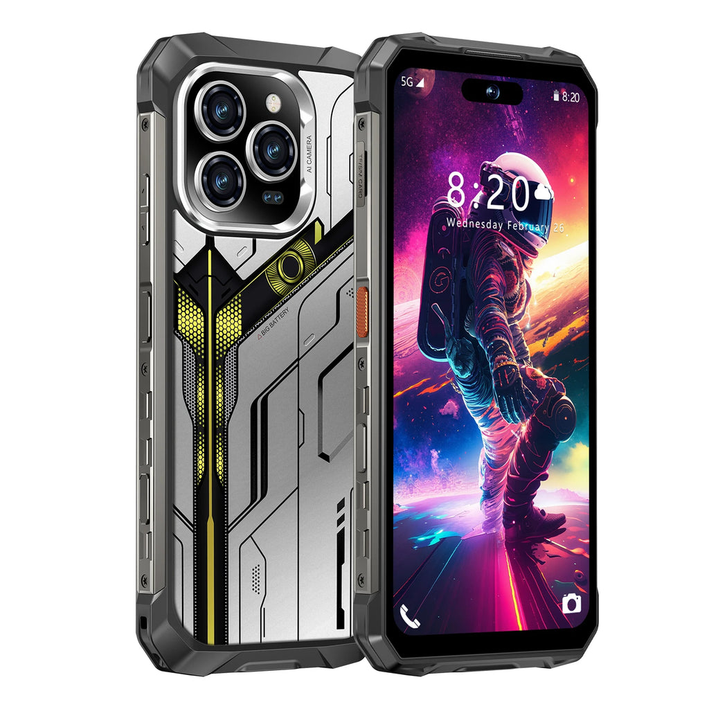 Tidesmit 2025 5G smartphone featuring a 6.9-inch OLED display and 108MP camera in a sleek waterproof design.