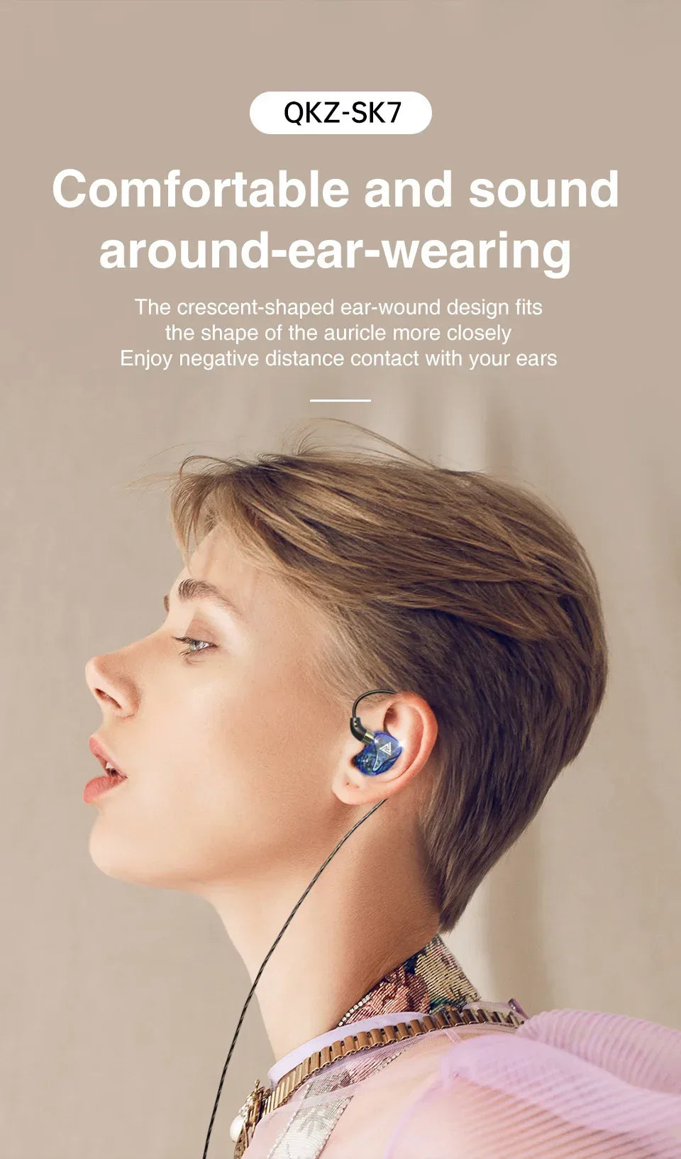 SK7 Wired Earphones With Microphone and Bass Stereo | Tidesmit Tidesmit