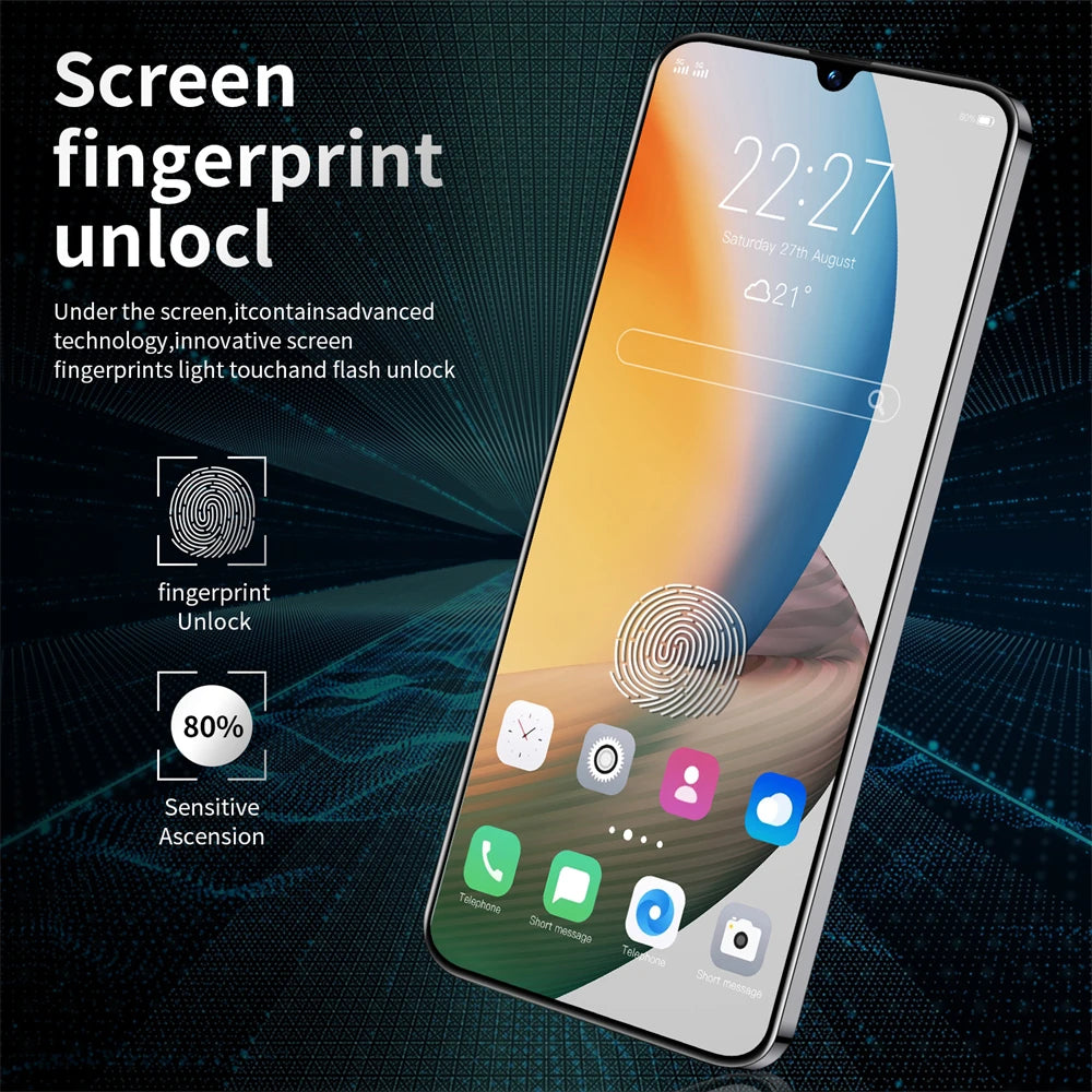 Oneplus 10 Pro 5g Smartphone Supervoo AndroidSmartphone Original 5000mah 6.7 Inch 5000amh Smart Phone TFT Reno 9 Pro 5g Tidesmit