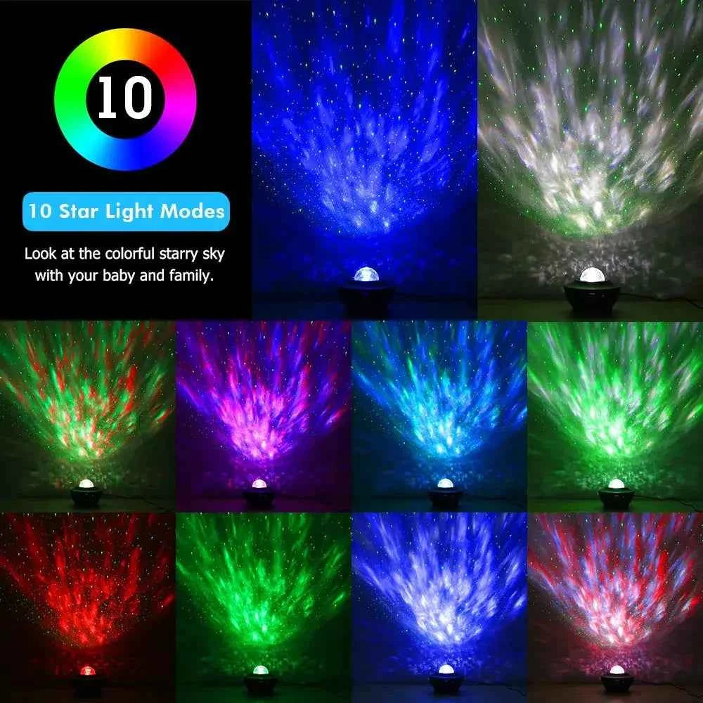 Smart Laser Starry Sky Night Light Projector BT Music Speaker Holiday Light Galaxy Star Projector With Remote Control My Store