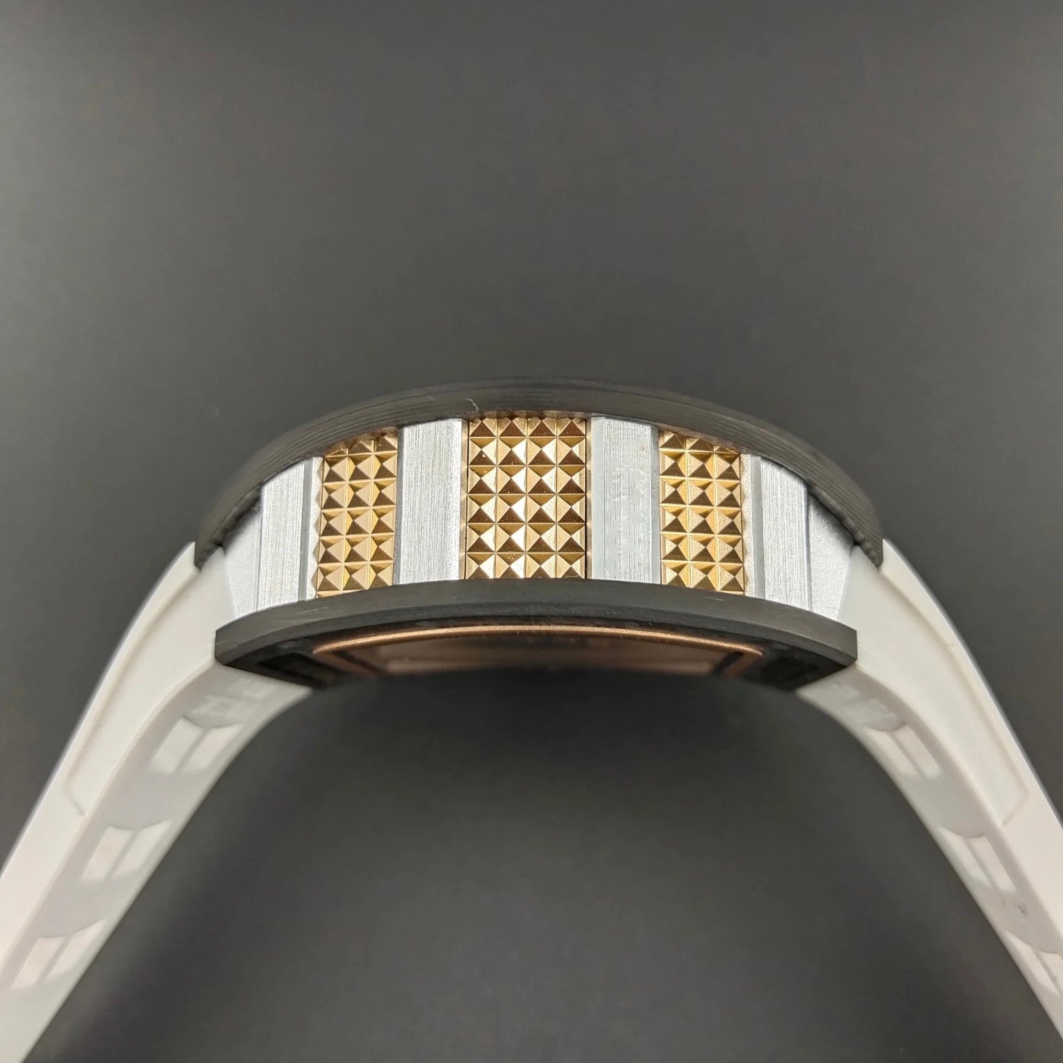 Top Designer Limited Edition Watch Rose Gold Plated Dial Carbon Fiber Case Rock Style Watch Waterproof Casual Mechanical Watch