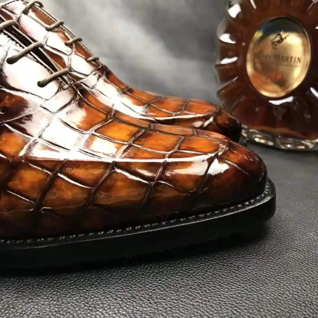 Goodyear Zapatos Para Hombre crocodile Italian Branded Shoes Men alligator Formal Men Shoes Wholesale Alligator Party Shoes Men