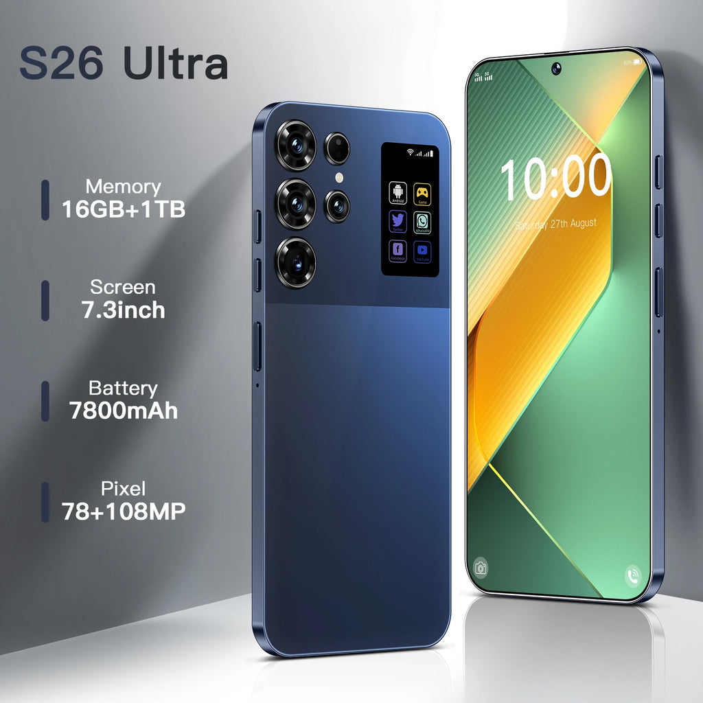 Android 5G Smartphone 7.3-inch Display 1TB Storage 16GB RAM Green Tidesmit