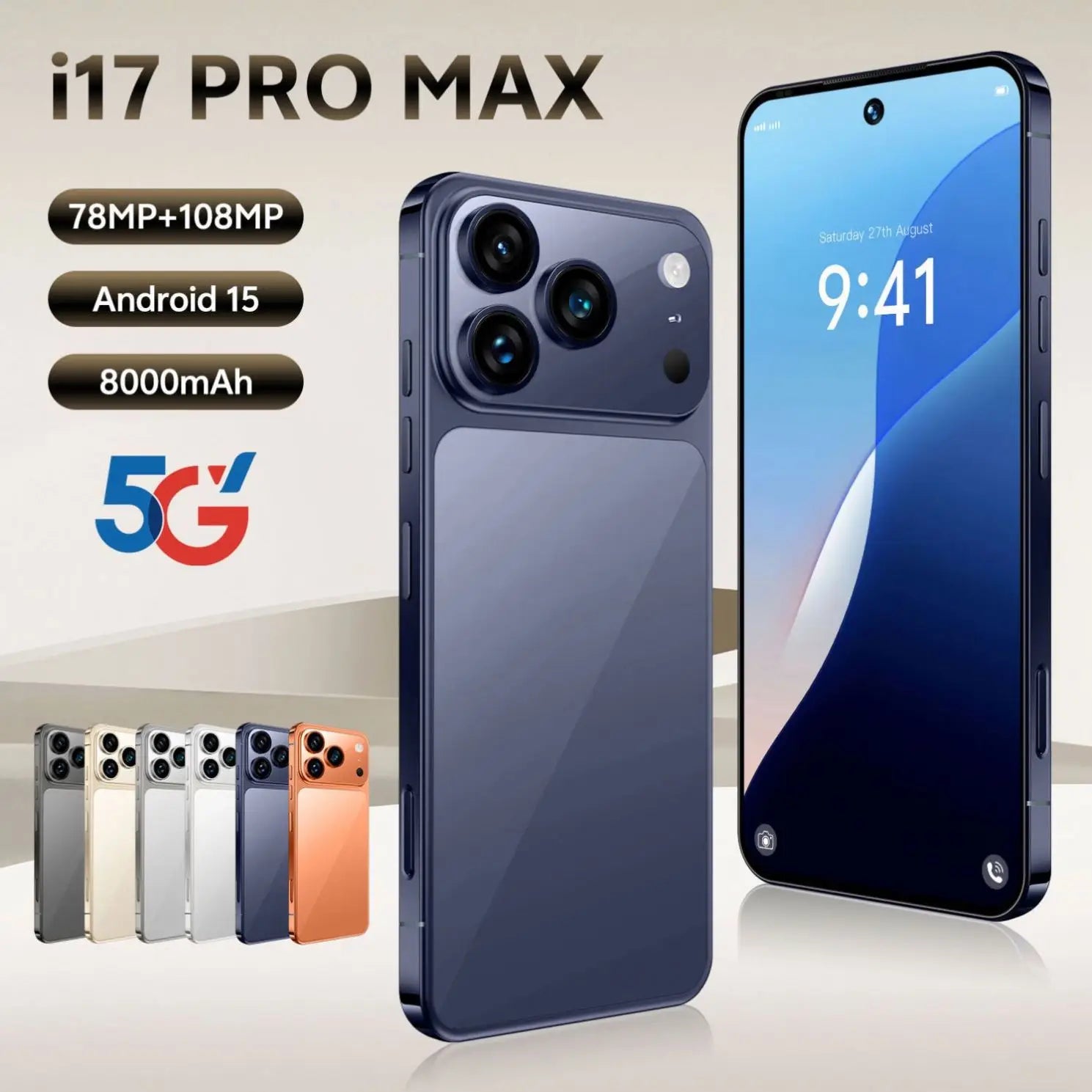 Tidesmit 1TB 5G Smartphone with 16GB RAM and AMOLED Display Tidesmit