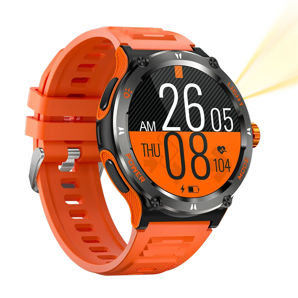 OEM ODM Supplier Electronic Digital KT76 Smartwatch Flashlight 3ATM Waterproof Swimming Running Sport Smart Watch for Men - Tidesmit