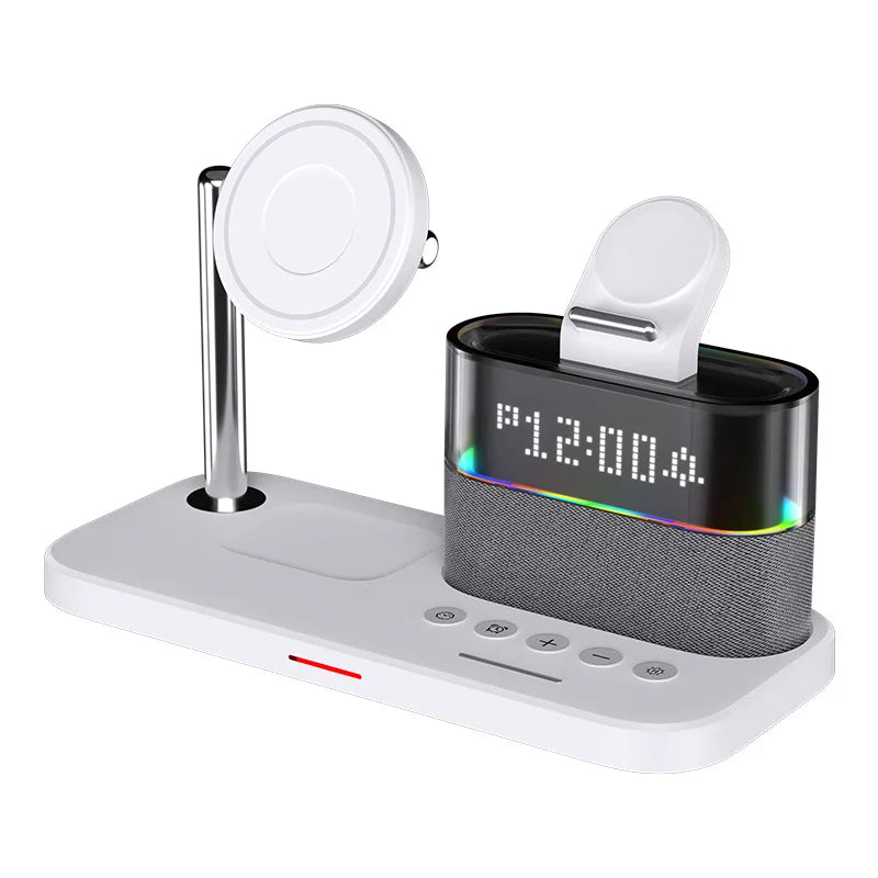 Three-In-One Wireless Charger with Magnetic Feature 15W USB Input for Apple Mobile Phones Headphones Watches Tidesmit