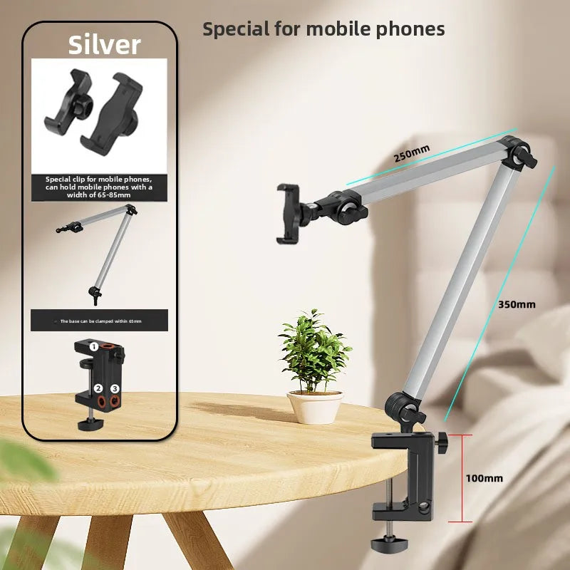 Smart Tracking Waterproof Mobile Phone Stand Aluminum Alloy Bedside Tablet Holder Rotating Desktop Shooting With Custom logo Tidesmit