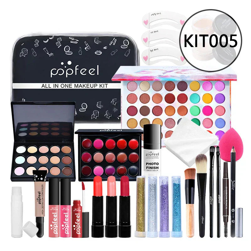 20 Styles New Arrival 20 Different Styles POPFEEL ALL in ONE Full Professional Makeup Kit for Girl ALIBABA KIT005 Tidesmit