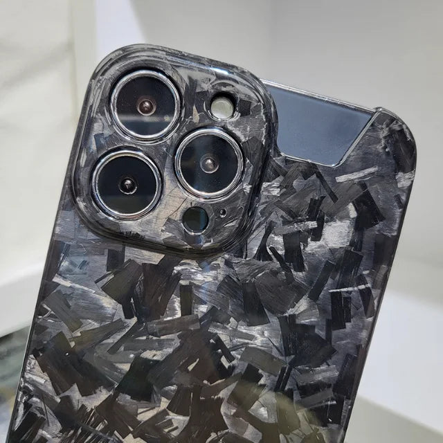 100% Real Carbon Fibre Irregular Shape Phone Cases for Iphone 15 Black Cool Special Iphone Phone Case Custom Tidesmit