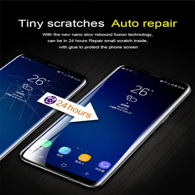 Samsung Galaxy Hydrogel Screen Protector 3-Pack - Case Friendly HD Film Tidesmit