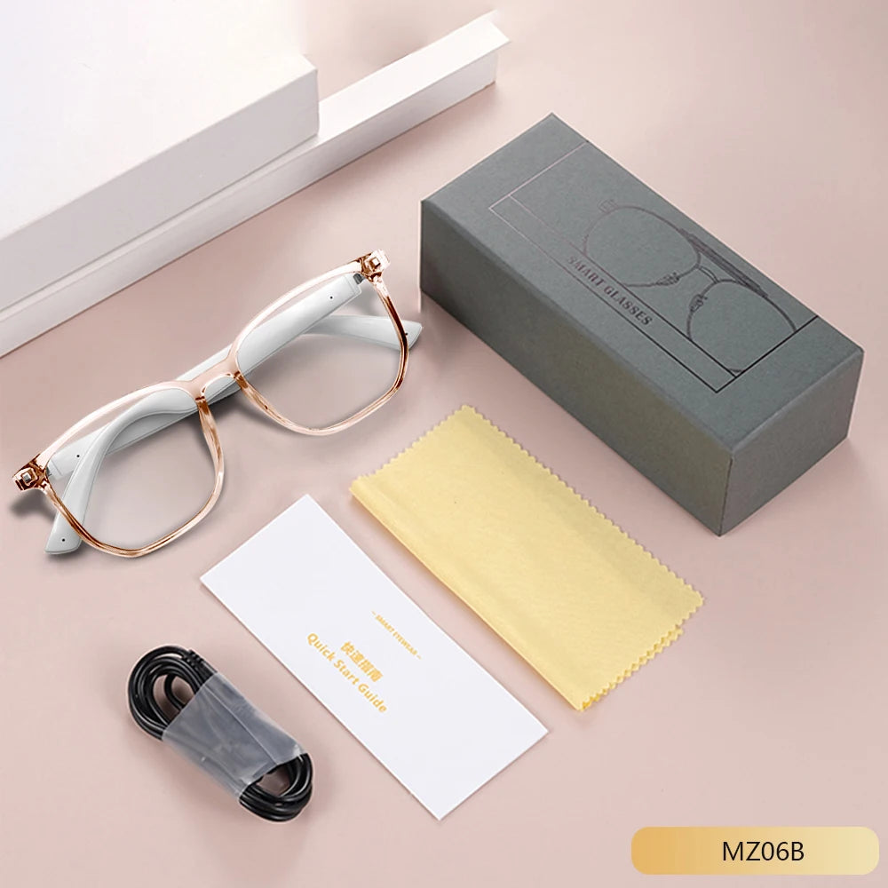 2025 MZ06 Smart Wearable Headset Intelligent AI BT Music Voice Assistant Anti-blue Light Sports Sunglasses Smart Glasses for Men Tidesmit