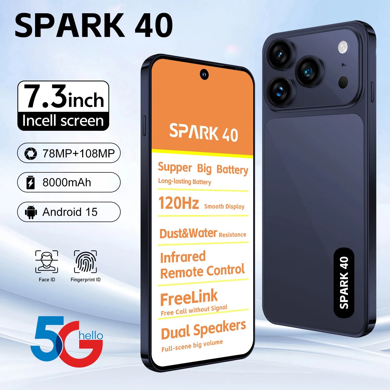 SPARK 40 5G smartphone with 78MP and 108MP dual camera and 8000mAh battery, gallery view 12