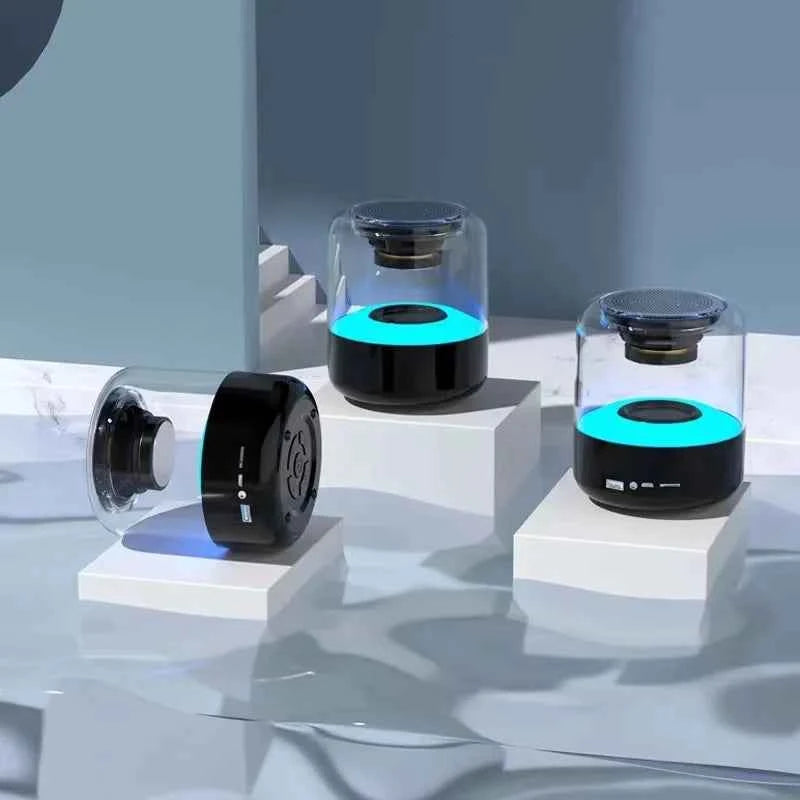 2024 High Quality Portable RGB Wireless Subwoofer BT Speaker USB Computer DJ Outdoor Parties Hot Sale Transparent Speaker My Store