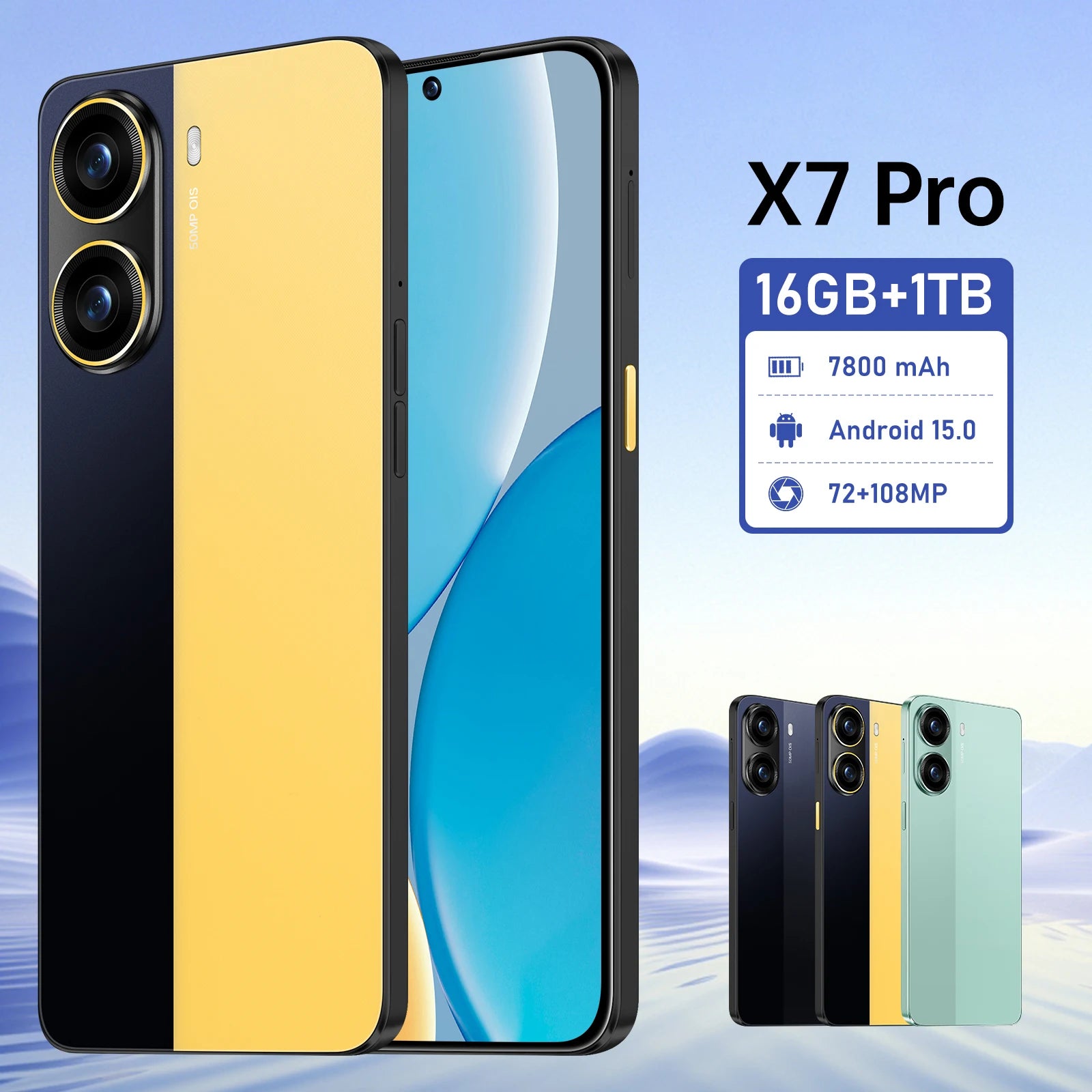 Tidesmit 5G Smartphone, 1TB Storage, 16GB RAM, 7.3 Inch AMOLED Display Tidesmit