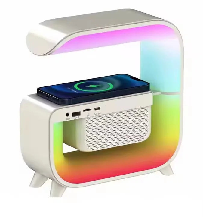 G3 Mini Wireless Charging RGB LED Night Light Alarm Clock Multifunctional Audio for Computer and Mobile Phone Use for Home Tidesmit