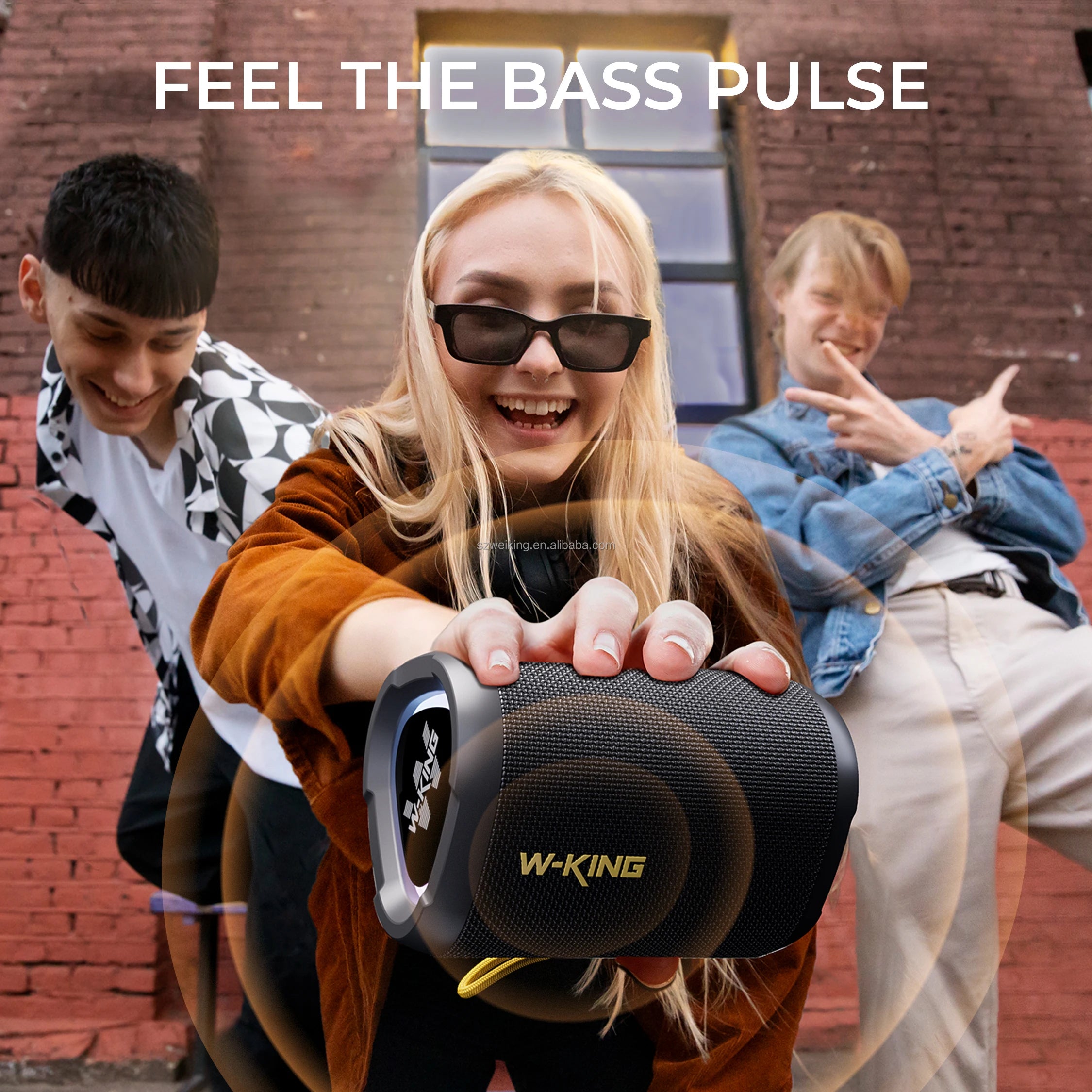 IPX6 Waterproof Outdoor Portable Bluetooth Speaker W-King D110 Audio Speaker with RGB TF AUX Wireless Camping Traveling Speaker My Store