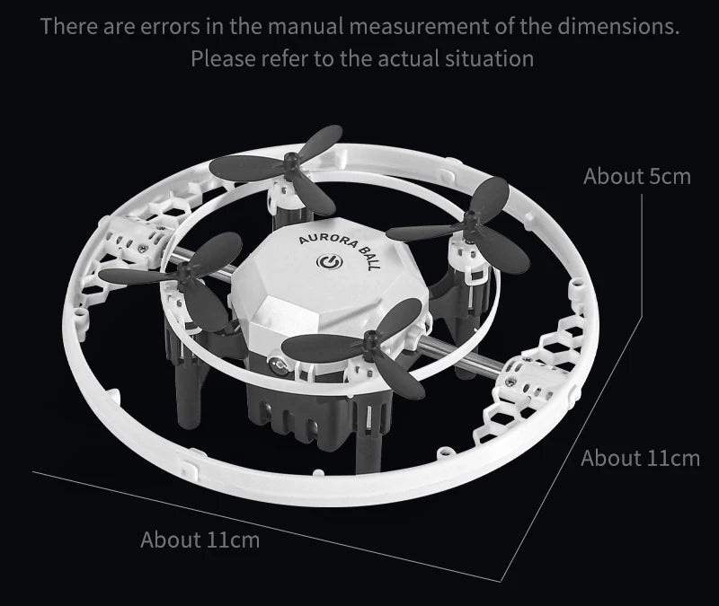 HOSHI FX-41 Aurora Ball Mini Drone Cool RGB Light Protective Design Remote Control for Kids Christmas Gifts Tidesmit
