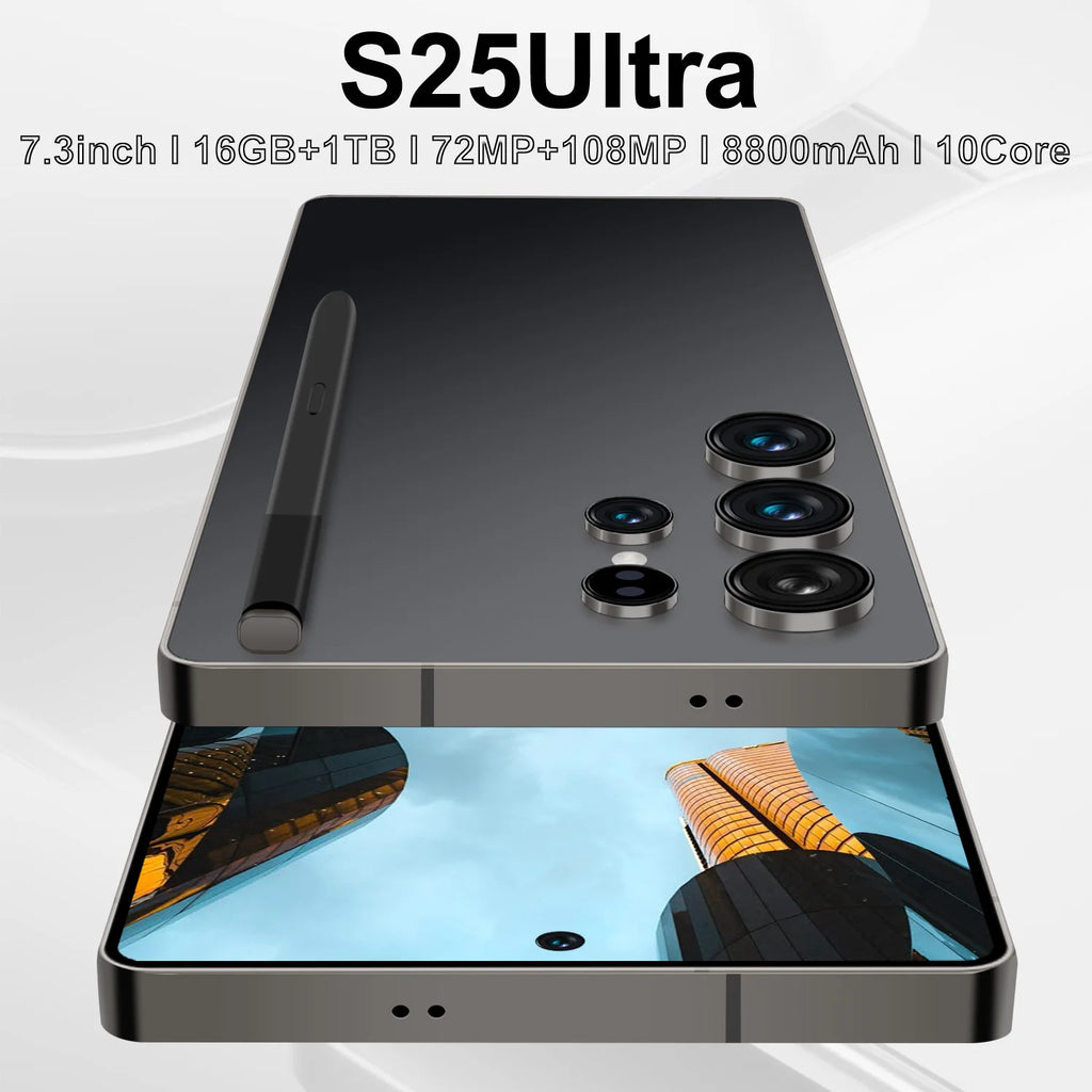 Hot Selling S25 ULTRA 16GB+1TGB 7.3 Inch Phone Original Full Display Android 14.0 Mobile Cell Smart Phone Tidesmit