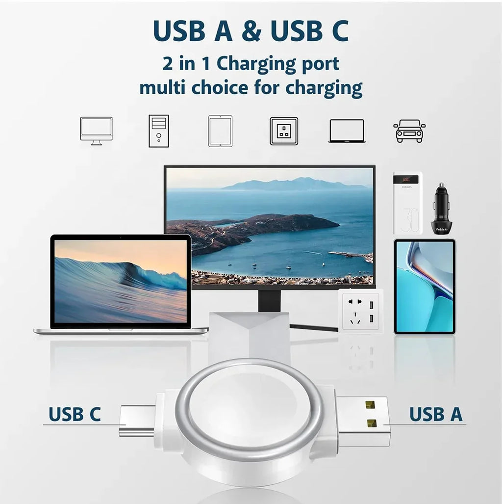 Portable Magnetic Keychain Charger for Apple Watch - USB-C Fast Charging Tidesmit