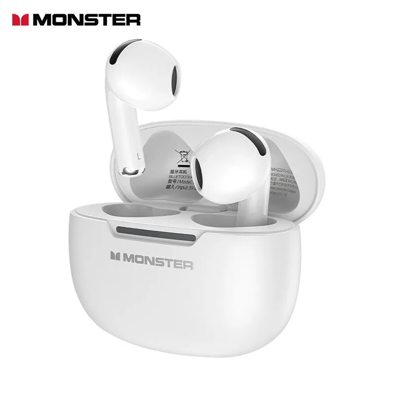 100%Original Monster N-Lite 208 Wireless Earbuds Bluetooth Earbuds Touch Control Headphones Bluetooth Wireless with 30H Playtime Tidesmit
