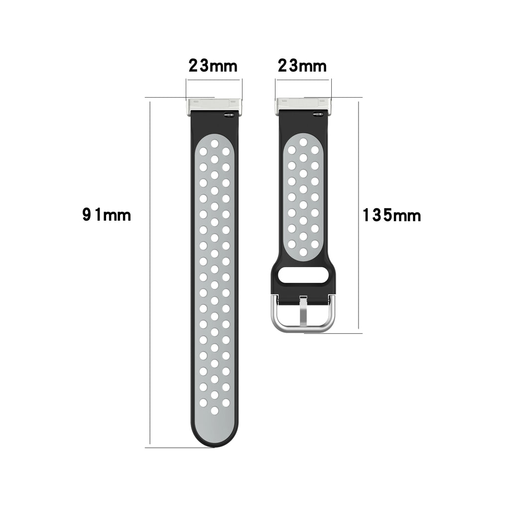 Colorful soft silicone sport wrist strap for Fitbit Versa 3 and Sense smartwatches in a vibrant durable design.