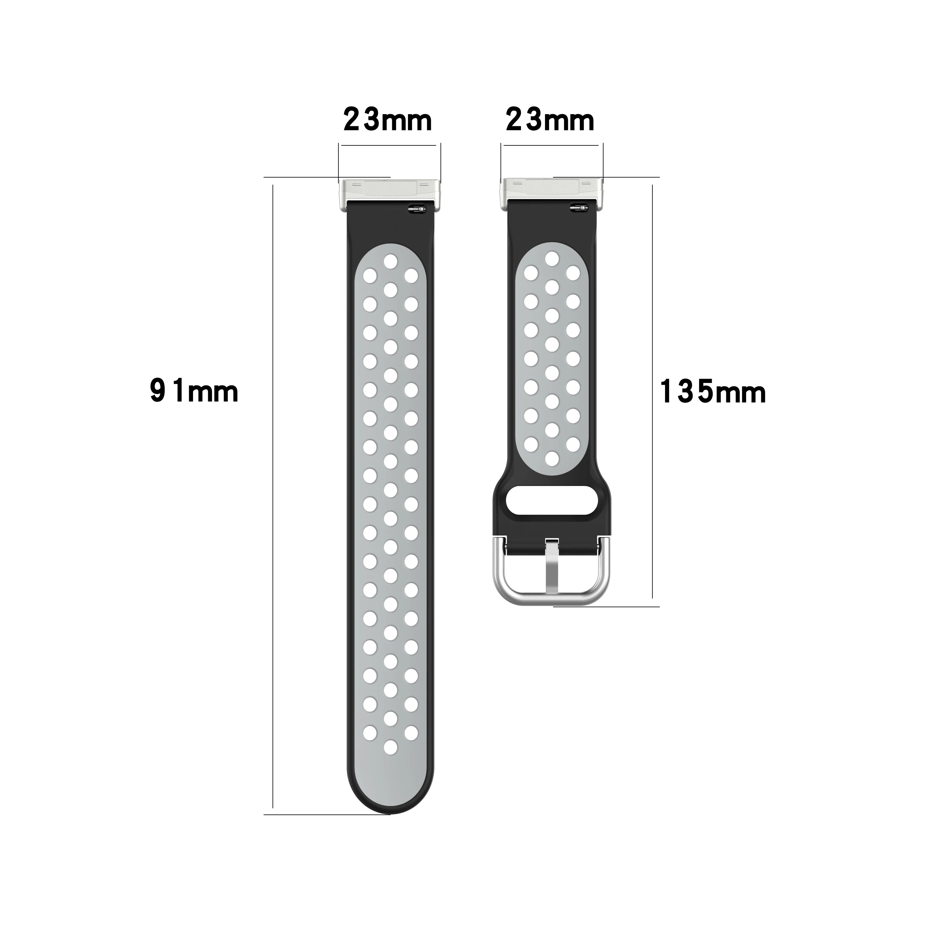 Colorful soft silicone sport wrist strap for Fitbit Versa 3 and Sense smartwatches in a vibrant durable design.