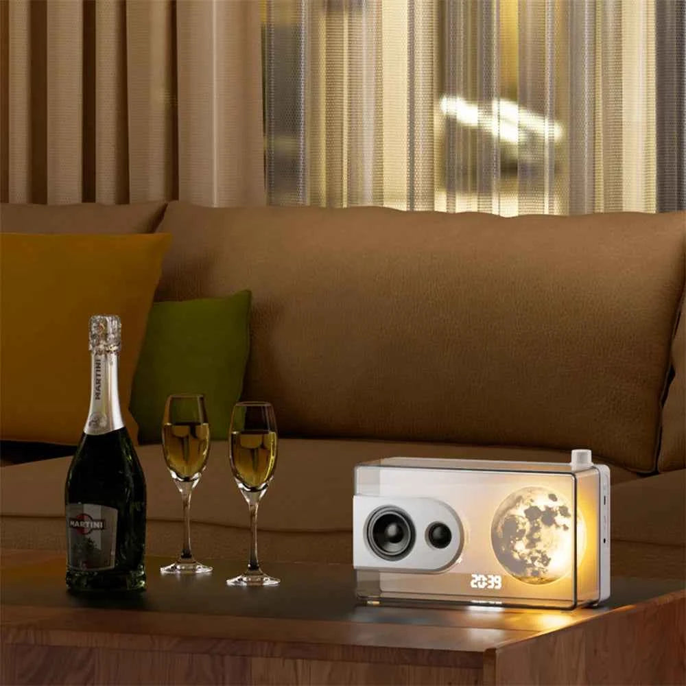 Desktop M6 Transparent Speaker RGB Light Bass HIFI Wireless Bluetooth Speaker with TF Card Playback AUX Input My Store