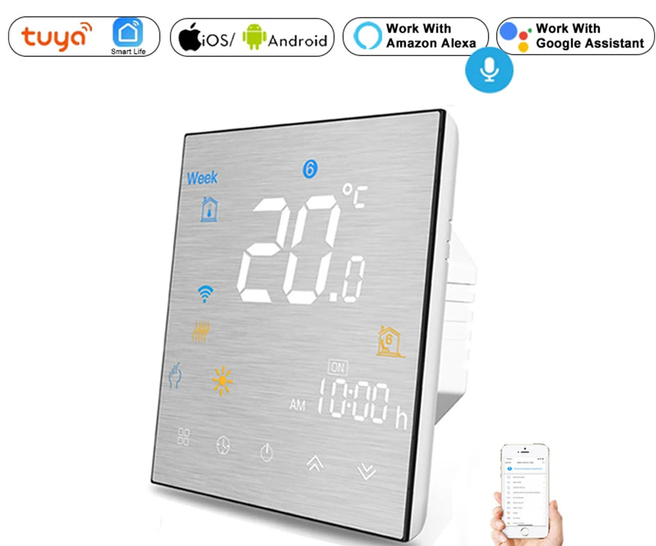 Tuya WiFi Smart Thermostat Temperature Controller for Water Electric floor Heating Water/Gas Boiler Works with Alexa Google Home