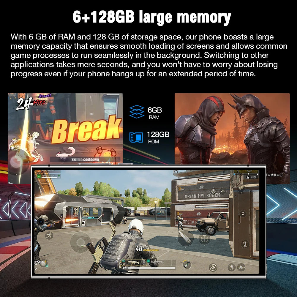 Samsun S24 ultra S Pen Android Cheap Phones 6 128G Smart Phone 7.3 Inch Phone Fast Charging Unlock 5G WIFI Tidesmit