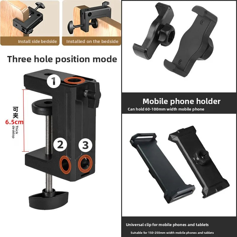 Smart Tracking Waterproof Mobile Phone Stand Aluminum Alloy Bedside Tablet Holder Rotating Desktop Shooting With Custom logo Tidesmit