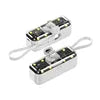 Power bank charger-Mini Capsule Power Bank 3000 5000mah Led Display Battery Pack Charger Compact Powerbank Transparent Design Mini Key Chain 5000mAh White(phone Plug) Tidesmit