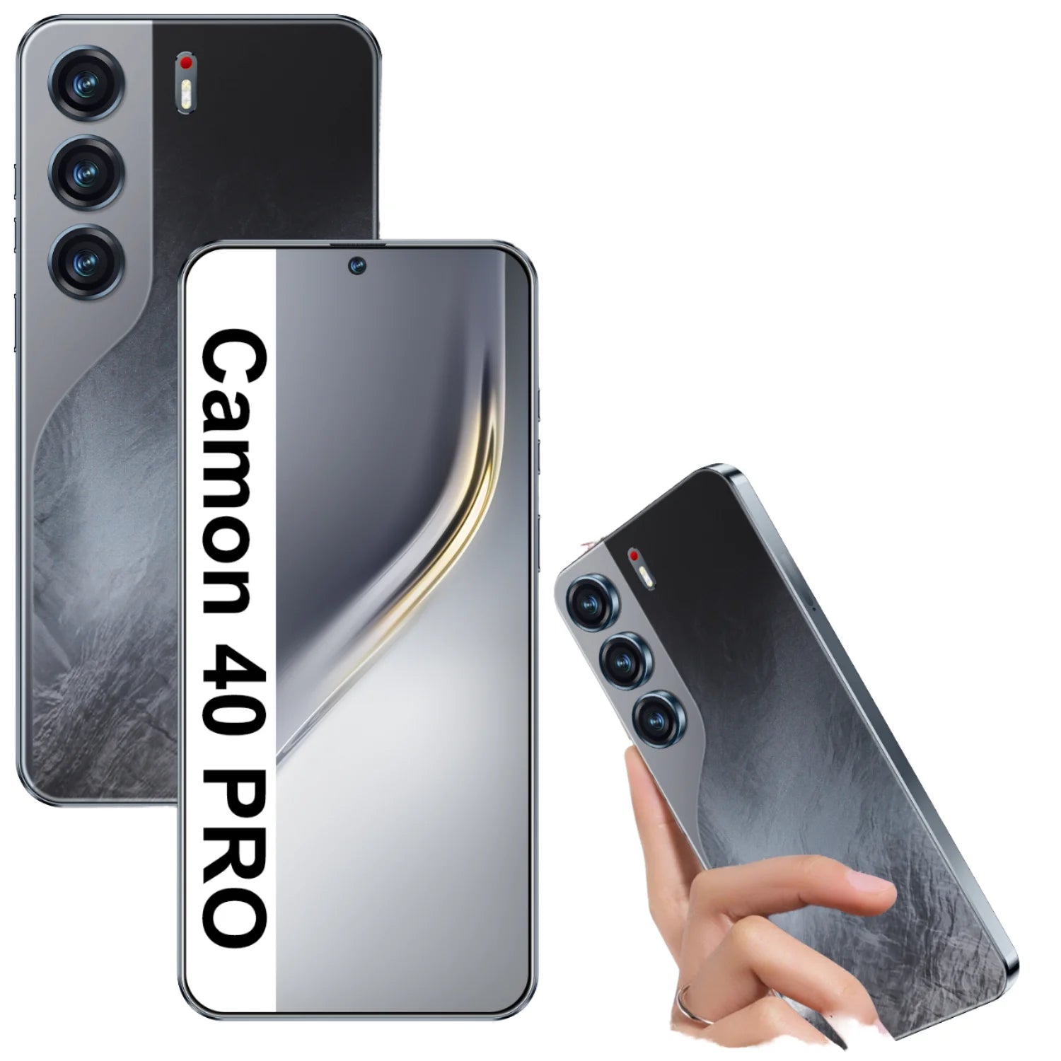 Camon 40 Pro 5G Smartphone, 16GB RAM, 1TB Storage - Black Tidesmit